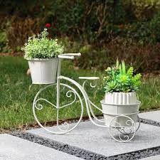 metal bicycle plant stand