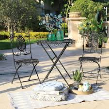 Glamhaus Catalina Black Garden Table