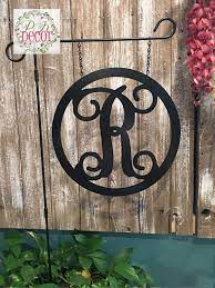 Initial Monogram Sign Initial Garden