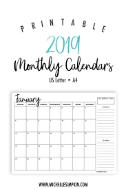 Printable Calendar 2019 Free Printable Calendar 2019