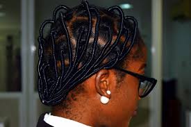 African threading with brazilian wool for this halo hairstyle. Another African Threading Hairstyle The Kink And I