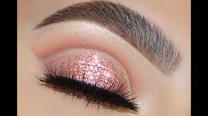 pink glitter eye makeup tutorial
