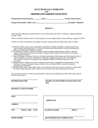 fedex signature release form fill and