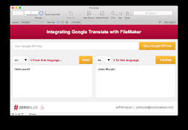Integrating Google Translate With Filemaker Zeroblue