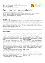 pdf sd control of a dc motor using
