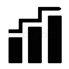 Growth Chart Icon Isolated On White