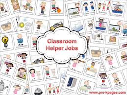 Classroom Helpers Chart In Preschool