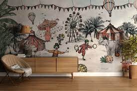 Circus Wallpaper For Kids Room Bear