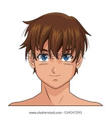 A fun and easy going hairstyle are the one followed by killua. Vector Images Illustrations And Cliparts Portrait Face Manga Anime Boy Blue Eyes Brown Hair Hqvectors Com
