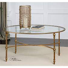 Uttermost Vitya Glass Oval Coffee Table