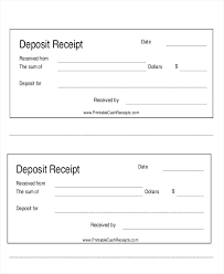 Deposit Invoice Template From New Down Payment Receipt Form Car