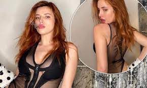 Bella Thorne puts on a VERY racy display as she flaunts her cleavage in  skimpy mesh lingerie | Daily Mail Online