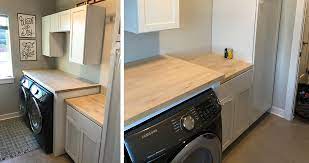 The ol' it's just a laundry room argument. Butcher Block Laundry Room Project By Brad At Menards