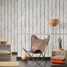Rustic Wood Planks Wallpaper White As