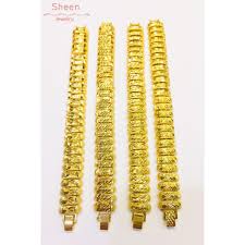 Latest gold bracelet designs with weight. Rantai Tangan Pulut Dakap Lebar1 7cm Emas Korea Brac
