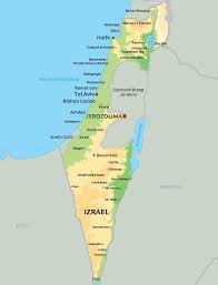 State of israel, إسرائيل, ישראל, מדינת ישראל, 以色列國, israel, دَوْلَةْ إِسْرَائِيل (yue); Mapa Izrael Zobacz Usytuowanie Miast W Izraelu Jerozolima Tel Aviv