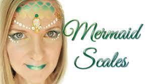 easy mermaid scale makeup face paint