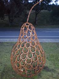 Pear Made From Welded Horse Shoes