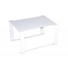 White Rectangular Metal Coffee Table In