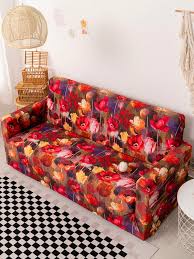 1pc Fl Print Sofa Cover Polyester