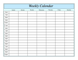 Blank 7 Day Calendar Scheduling Template Elite Board Us