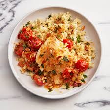 barbecued haddock with couscous