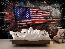 An American Flag Fireworks Wallpaper