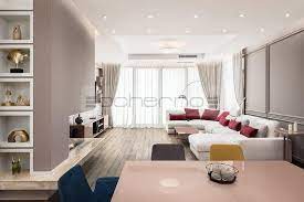 Схемата и етапите за изготвяне на интериорен дизайн на хол или изготвяне на интериорен дизайн на спалня са същите както при апартамента. Acherno Zhilishen Interior