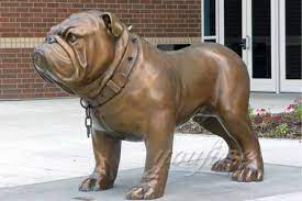 garden bronze english bulldog statue