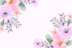 Wallpaper With Watercolor Flowers In