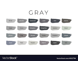 Gray Paint Color Swatches With Shade