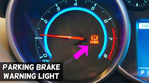 parking brake warning light on