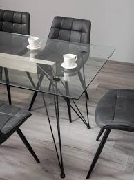 Miro Clear Glass 6 Seater Table