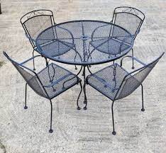 wrought iron patio garden table