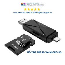 Đầu Đọc Thẻ Nhớ Type C/USB/Micro USB Cho Điện thoại Android/Máy tính - Full  HD Shop Mã HD11
