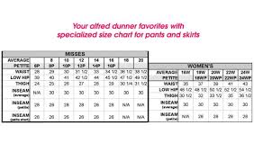 Alfred Dunner Size Chart Related Keywords Suggestions