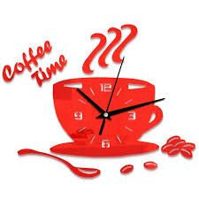 Creative Coffee Cup Shaped Wall Clock