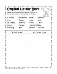 T Chart To Sort Capital Letters Worksheets