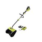 40V HP Brushless Cordless Attachment Capable Snow Shovel Kit with 4.0 Ah Battery and... RYOBI