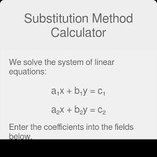 substitution method calculator with steps