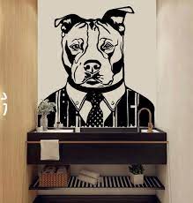 Pitbull Dog Wall Decal Dog Decor Dog