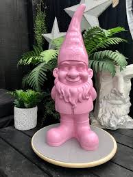 Quirky Large Glossy Pink Gnome