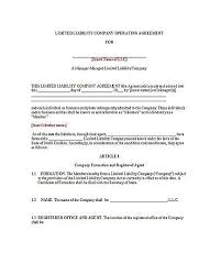 Sample Operating Agreement For Two Member Llc 23 Llc