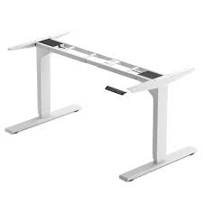 An inexpensive standing desk with adjustable height. Amazon Com Standing Desk Legs Dual Motor Adjustable 3 Stages Frame For Diy Stand Up Home Office Desks Suites Tops From 48 To 73 Flt 02 White Furniture Decor