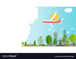 travel banner background with airplane