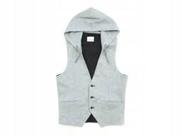 Details About L River Island Mens Vest Hooded Grey Size S