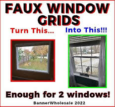 White Or Black Faux Window Grids Vinyl
