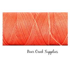 Coral 1mm Linhasita Waxed Polyester Cord 10 Yds Color 640 Artisan String Macrame Beading Supply