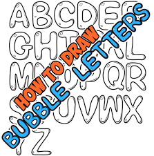 how to draw bubble letters in easy step