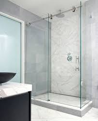 The passage frameless shower doors featurethe passage frameless shower doors feature a sleek style with 3/8 thick, tempered glass that stays cleaner longer. Sliding Door Shower Enclosures For The Contemporary Bathroom Bathroom Shower Doors Frameless Sliding Shower Doors Shower Door Hardware